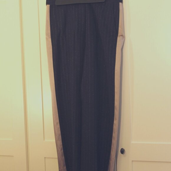 Sies Marjan Bexley Mohair Pinstripe Cropped Pants - Size 4